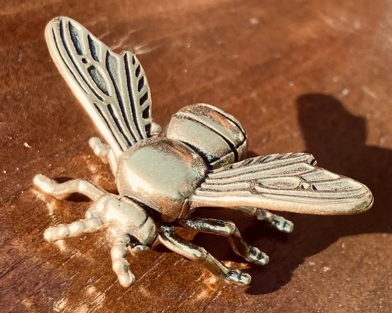 Miniature Brass Bee Figurine