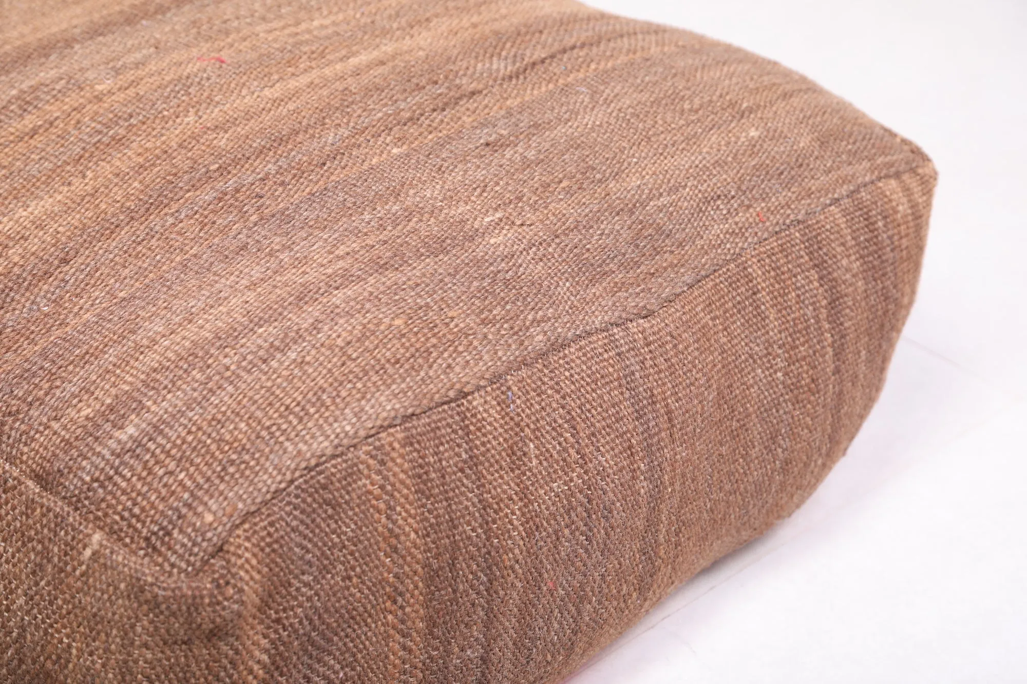 Moroccan handmade ottoman pouf in earthen color