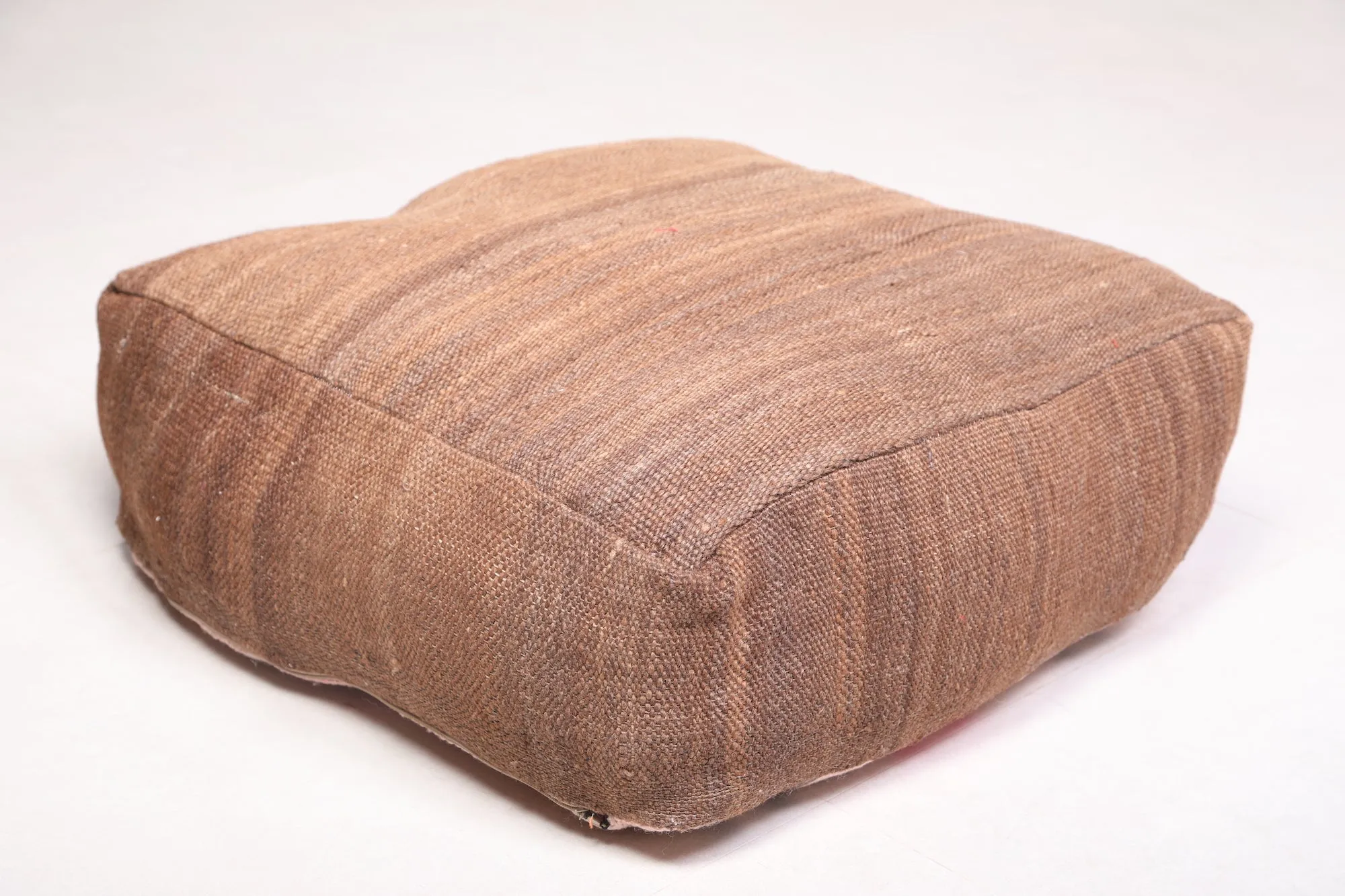 Moroccan handmade ottoman pouf in earthen color