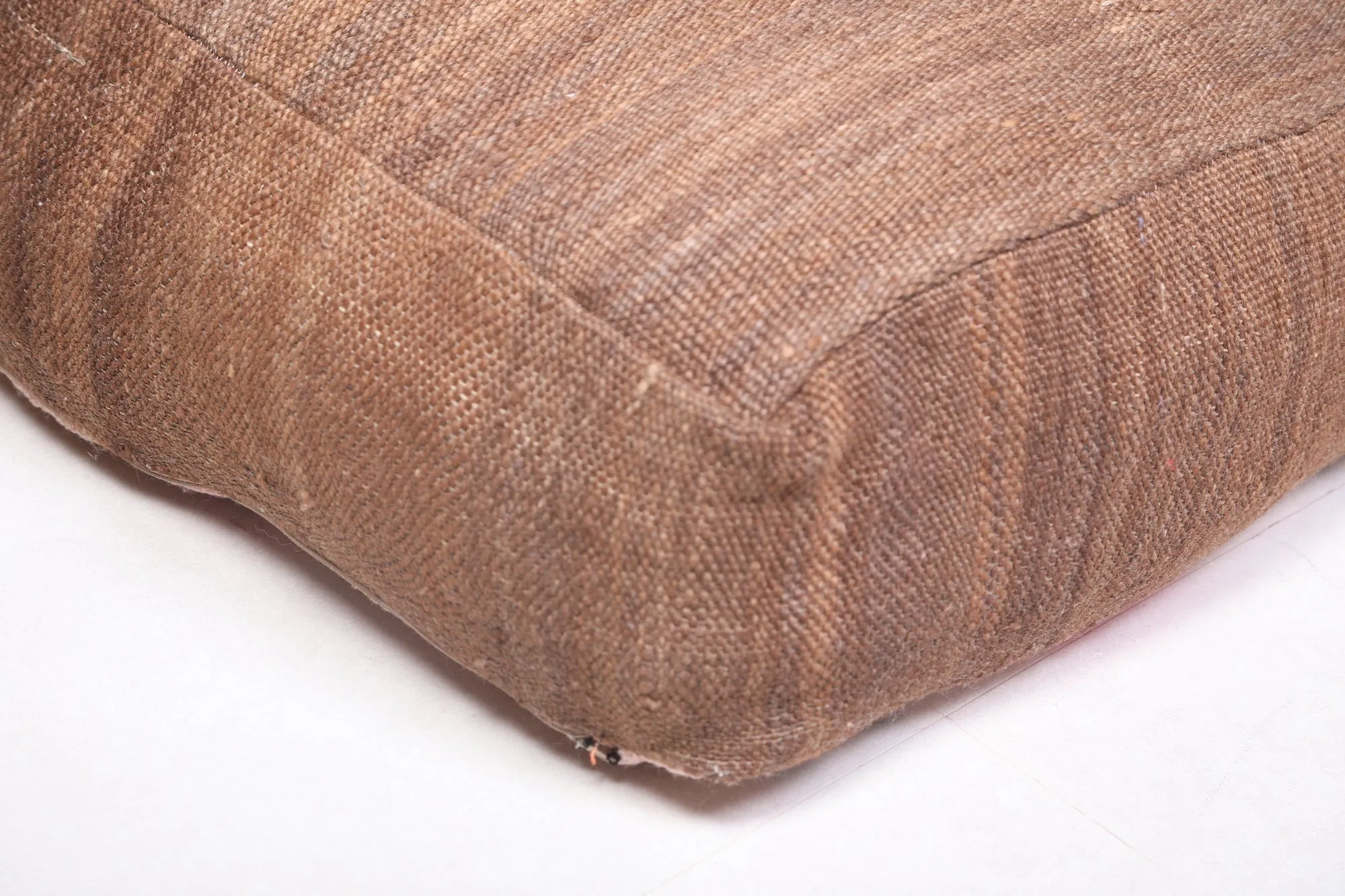 Moroccan handmade ottoman pouf in earthen color