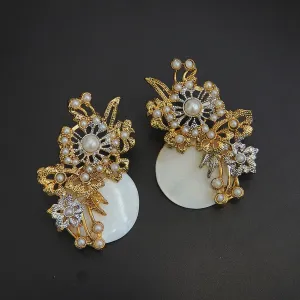 Mother Of Pearl Handcrafted Earrings