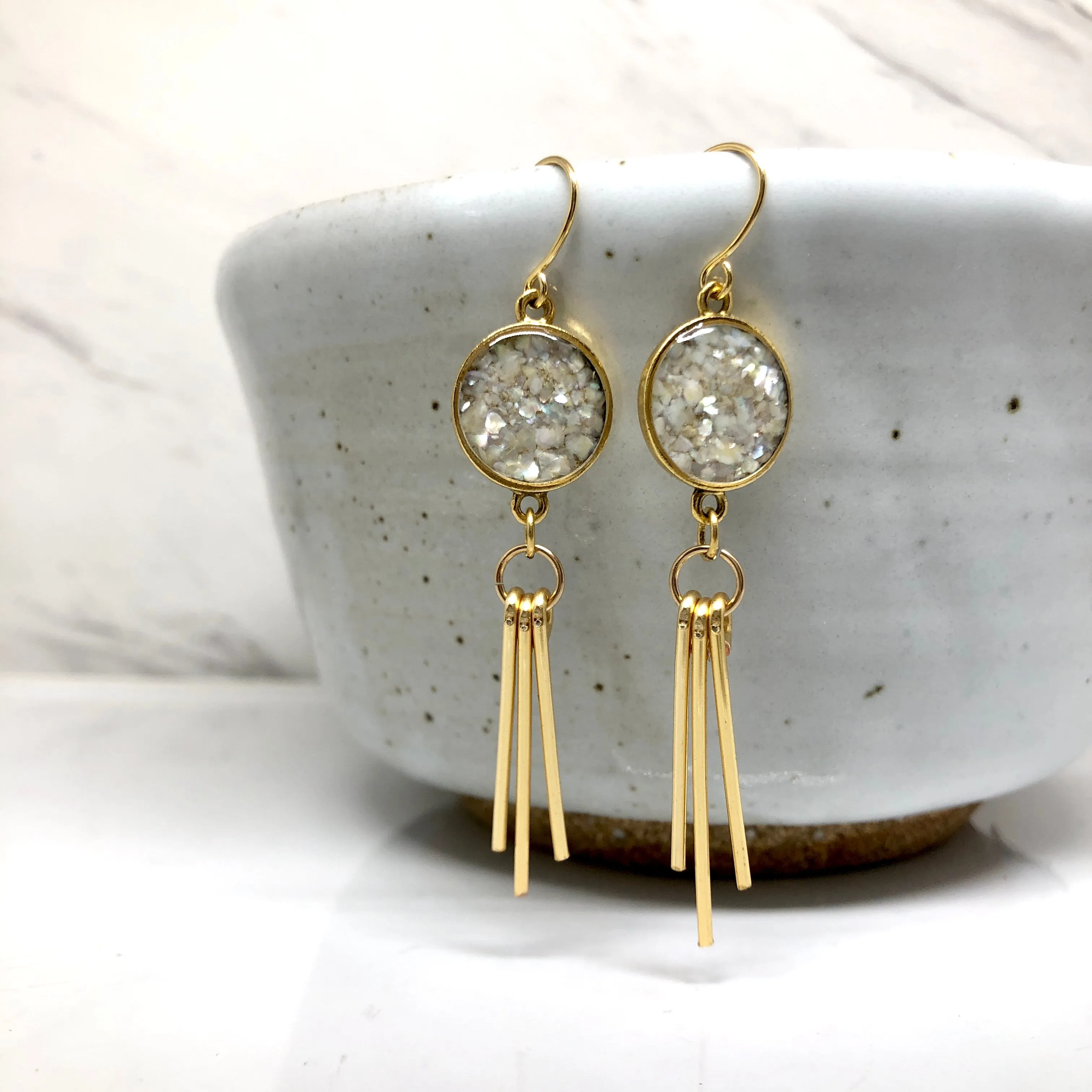 Mother of pearl Ray Earrings