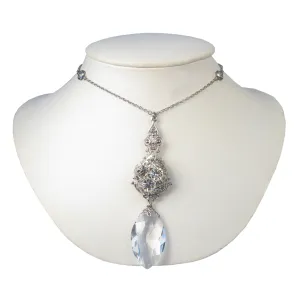 Navette Drop Filigree Necklace