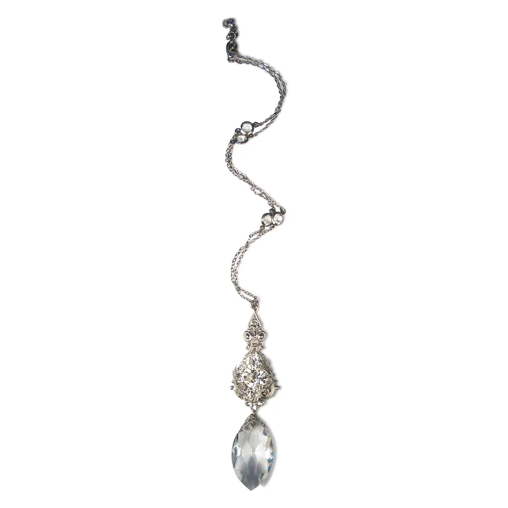 Navette Drop Filigree Necklace