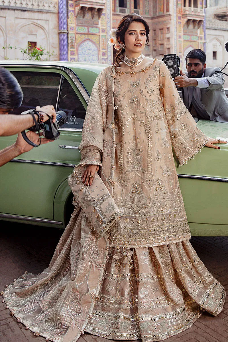 NOOR JEHAN | MNR Zarlish Festive Unstitched Collection 2022 | Unstitched Embroidered Karandi Net Suit