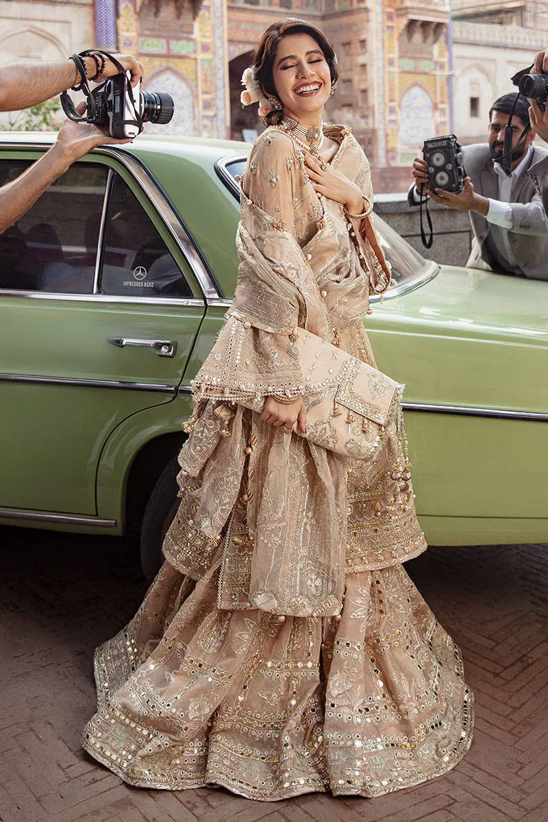 NOOR JEHAN | MNR Zarlish Festive Unstitched Collection 2022 | Unstitched Embroidered Karandi Net Suit