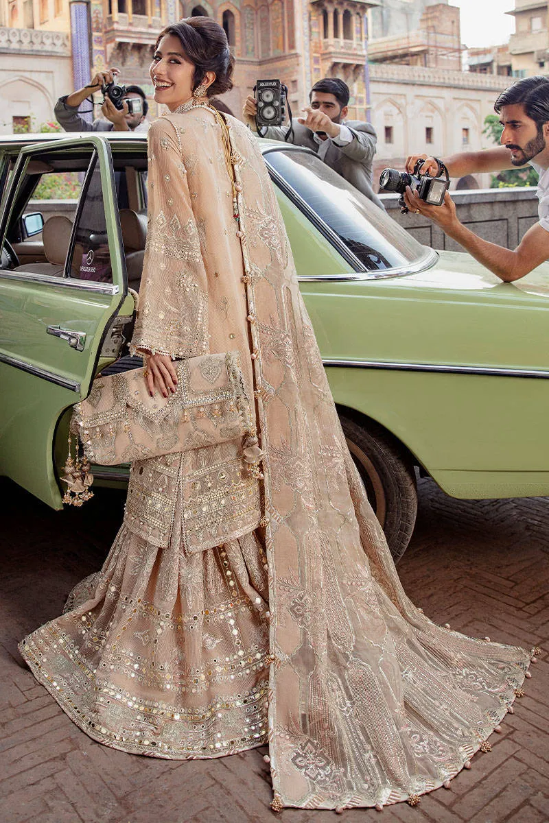 NOOR JEHAN | MNR Zarlish Festive Unstitched Collection 2022 | Unstitched Embroidered Karandi Net Suit