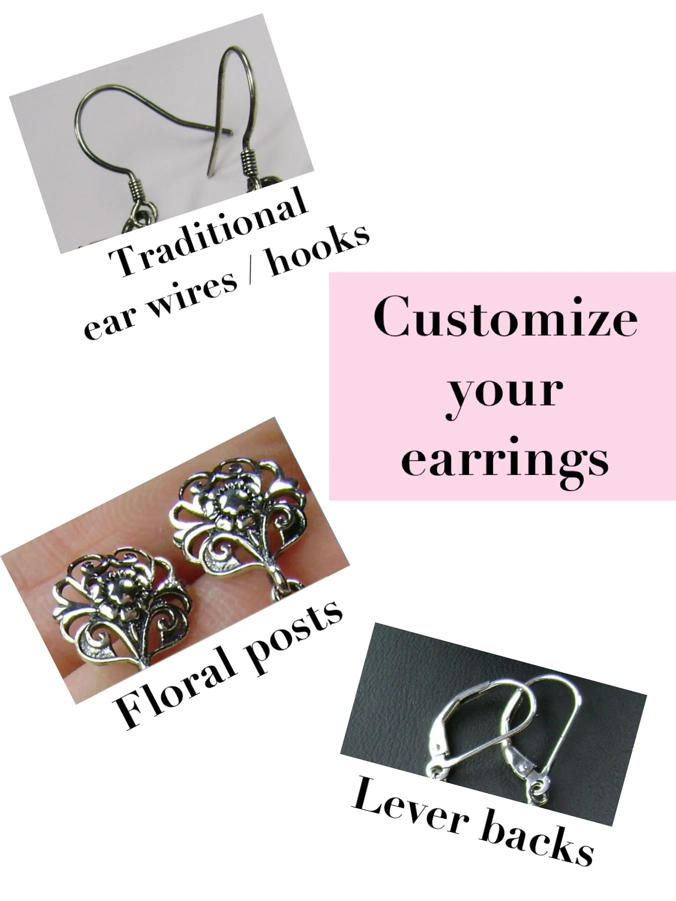 Opal Earrings, Vintage Edwardian Jewelry #E70