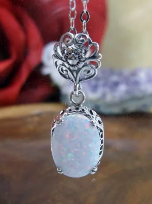 Opal Pendant, Edwardian Necklace #P70