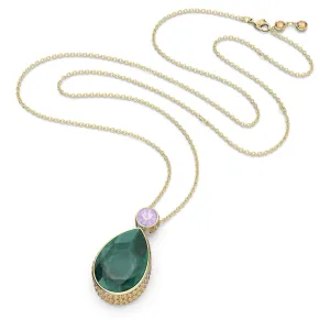 Orbita necklace Drop cut, Multicolored, Gold-tone plated