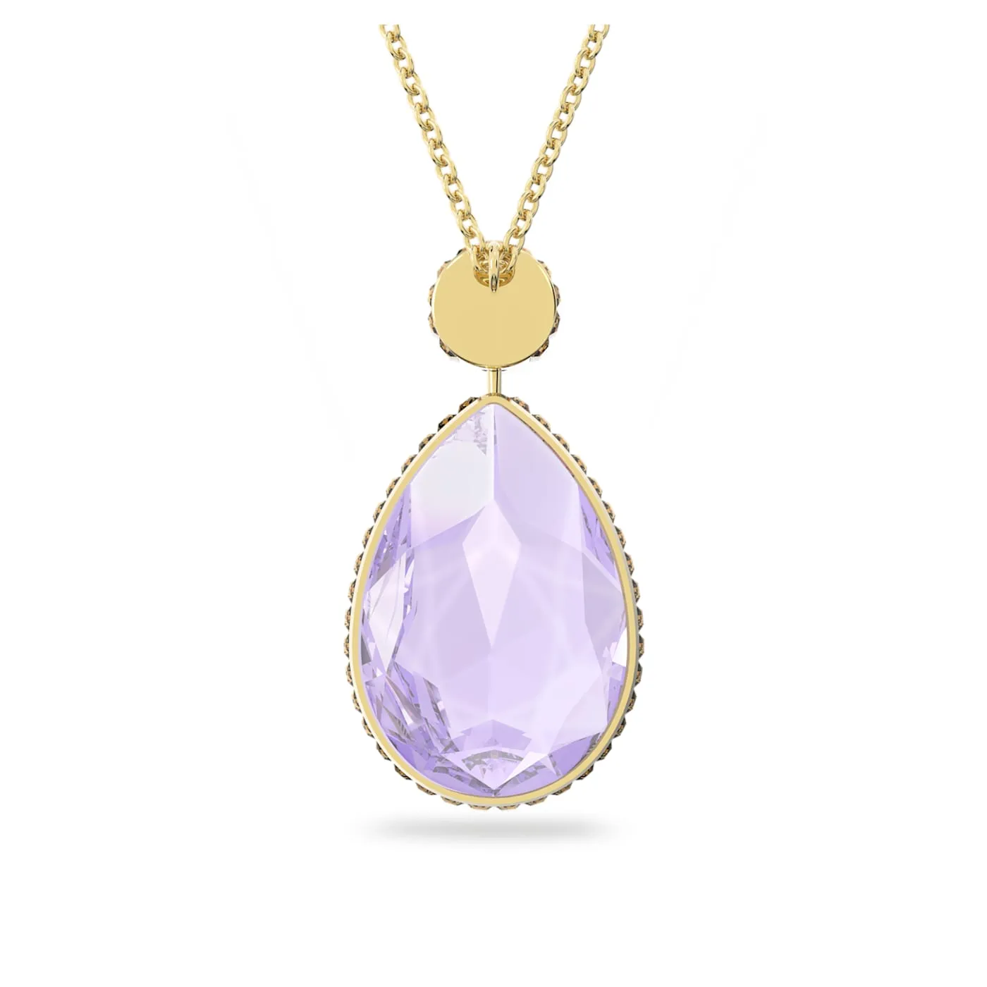 Orbita necklace Drop cut, Multicolored, Gold-tone plated