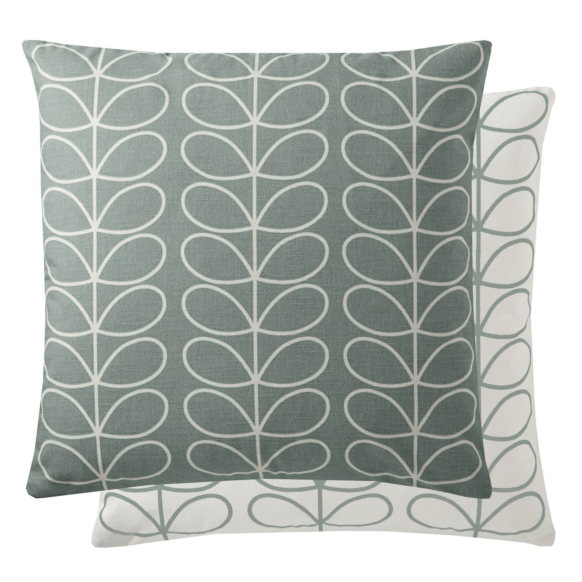 Orla Kiely Small Linear Stem Filled Cushion - Duck Egg