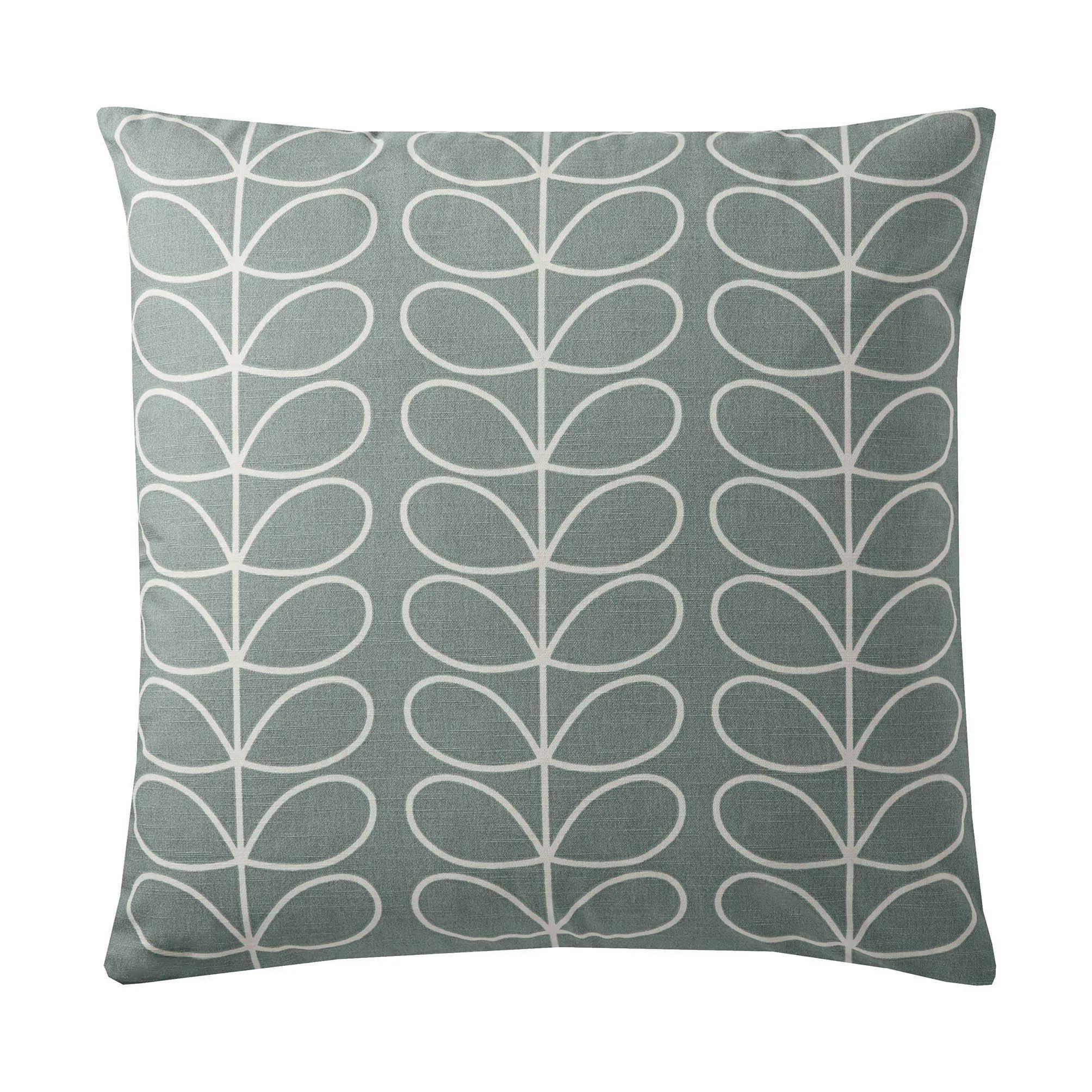 Orla Kiely Small Linear Stem Filled Cushion - Duck Egg