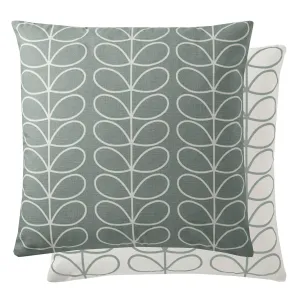 Orla Kiely Small Linear Stem Filled Cushion - Duck Egg