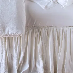 Paloma Bed Skirt - White - Queen