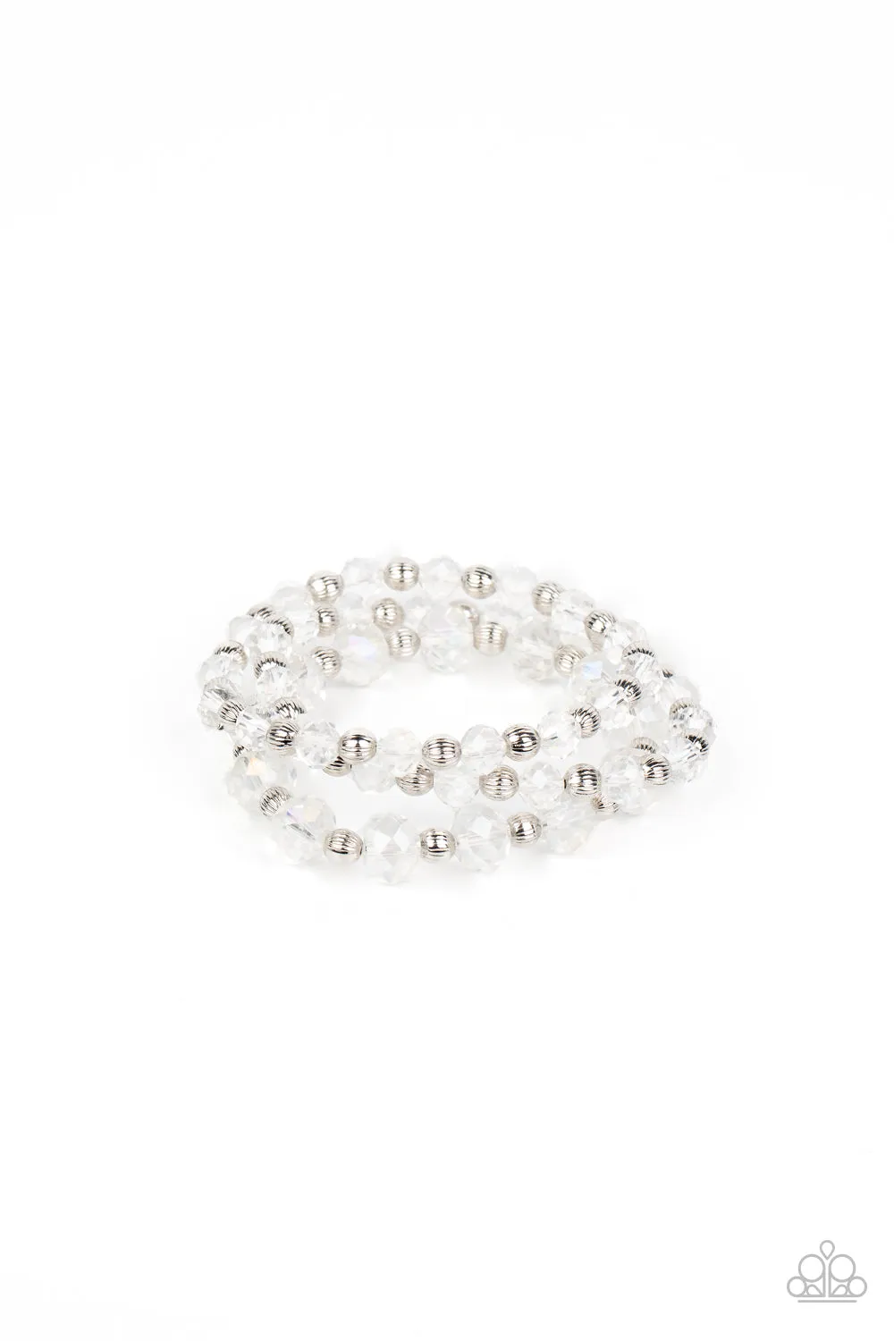Paparazzi Eiffel Tower Tryst - White Stretch Bracelets