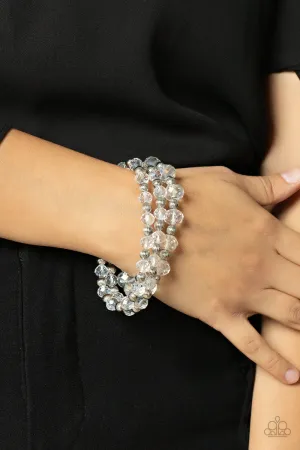 Paparazzi Eiffel Tower Tryst - White Stretch Bracelets