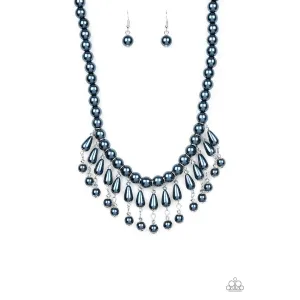 Paparazzi Miss Majestic Blue Necklace & Earrings Set