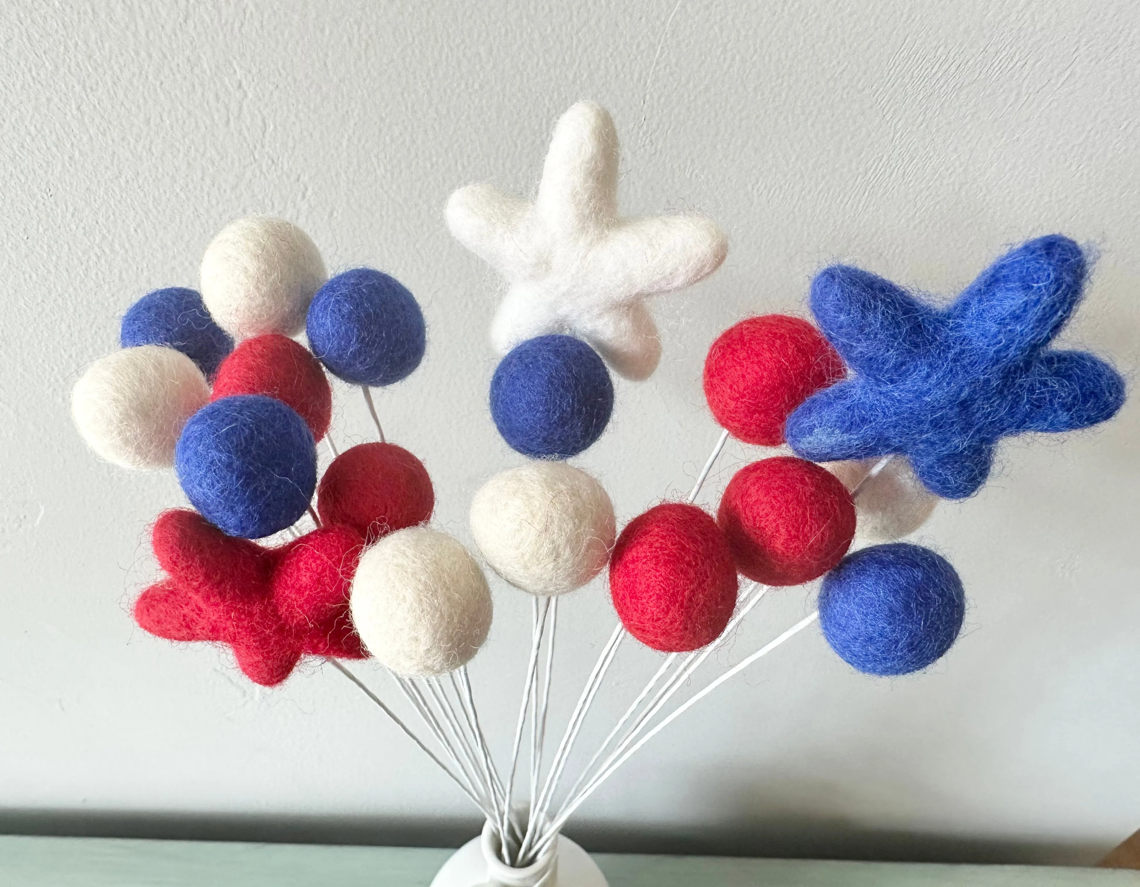 Patriotic Star & Felt Ball Bouquet