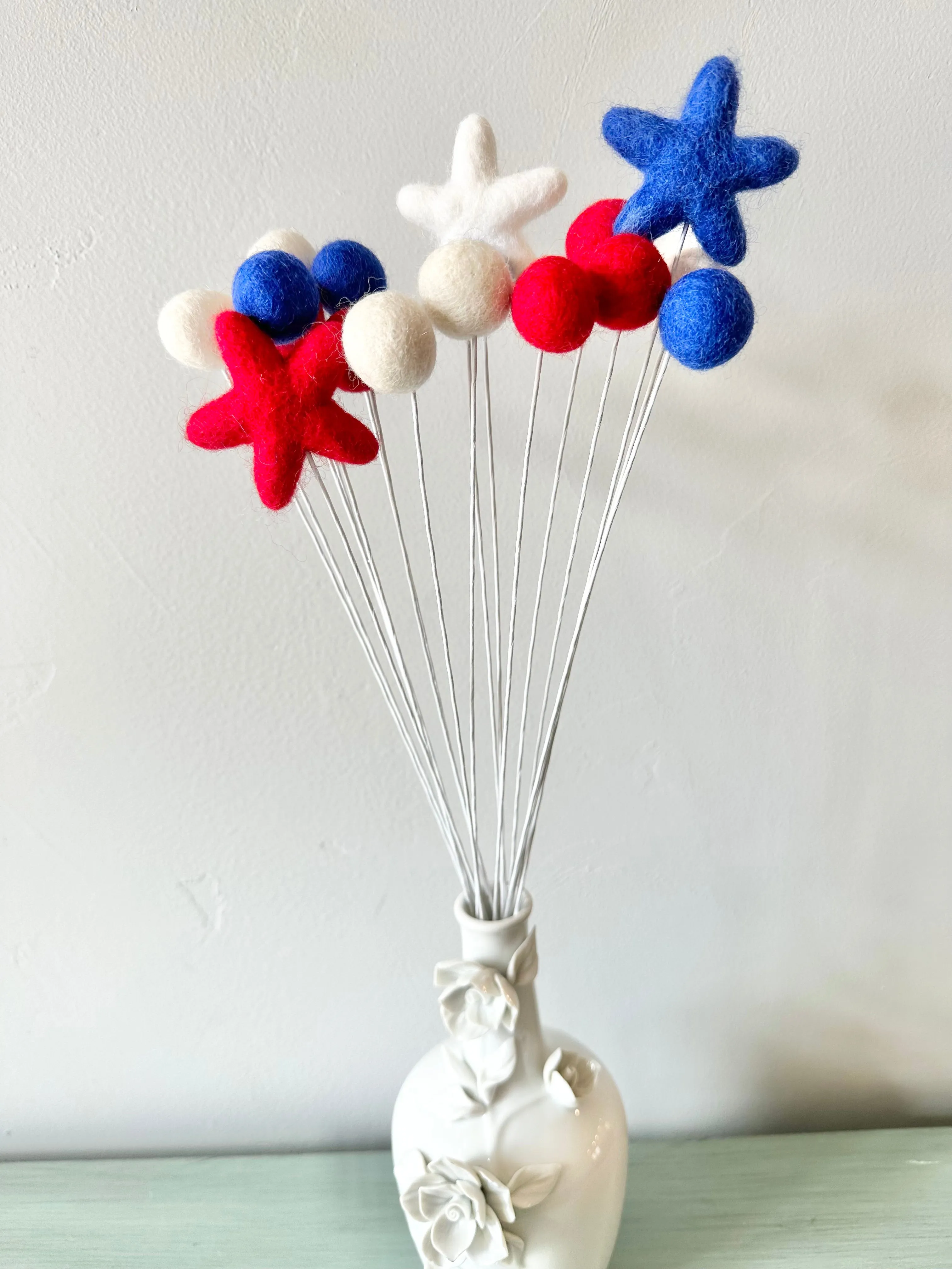 Patriotic Star & Felt Ball Bouquet