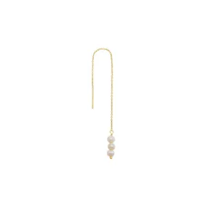 Pearl Drop Chain Threader Earring