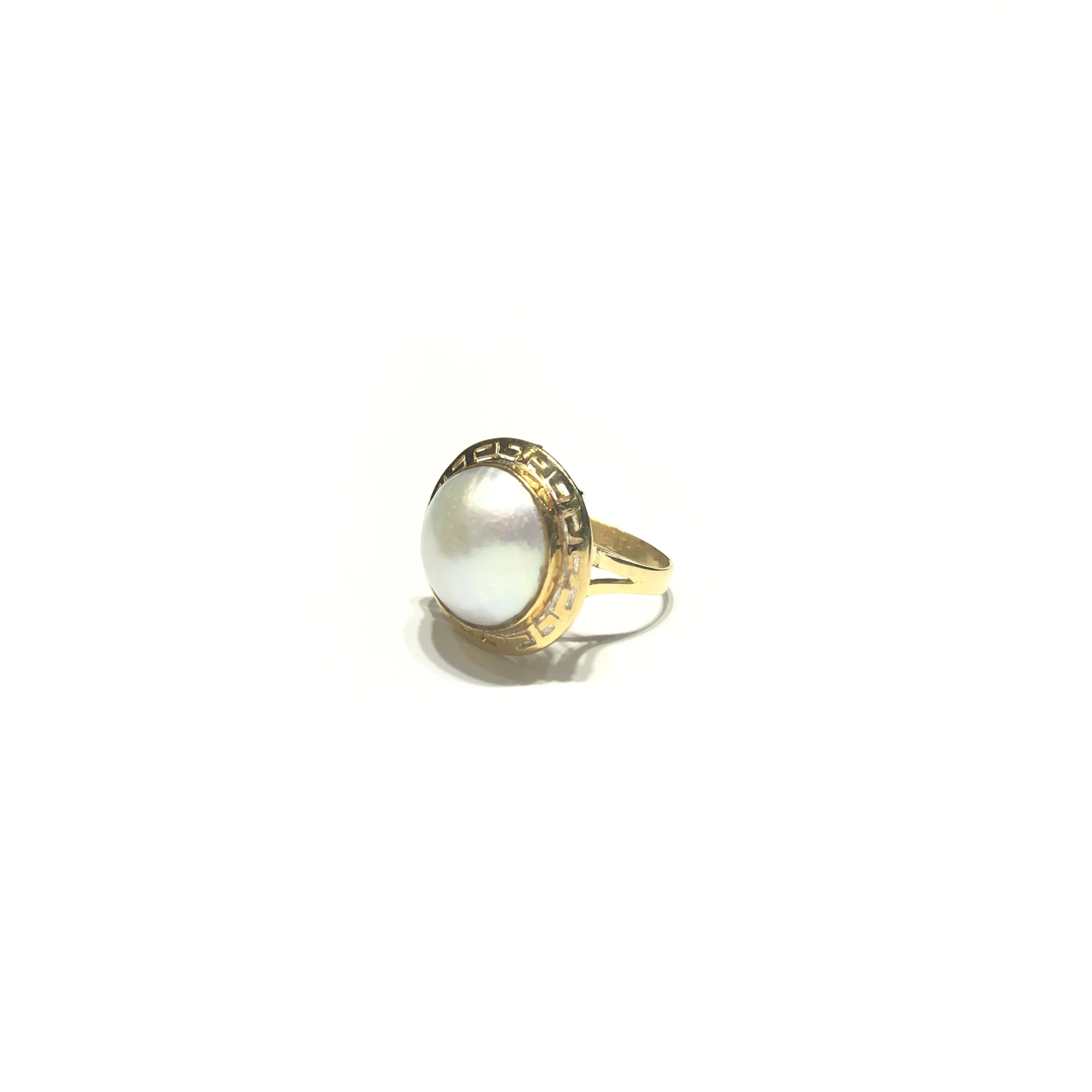 Pearl Greek Ring (14K)