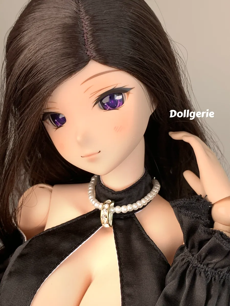 Pearl Necklace with Crystal D Charm (from dollsories)