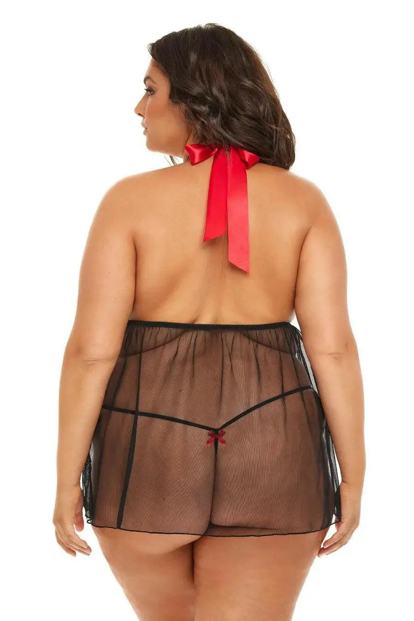Penelope Soft Cup Mesh Babydoll