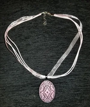 Pink Carved Alternate Universe Cameo Necklace