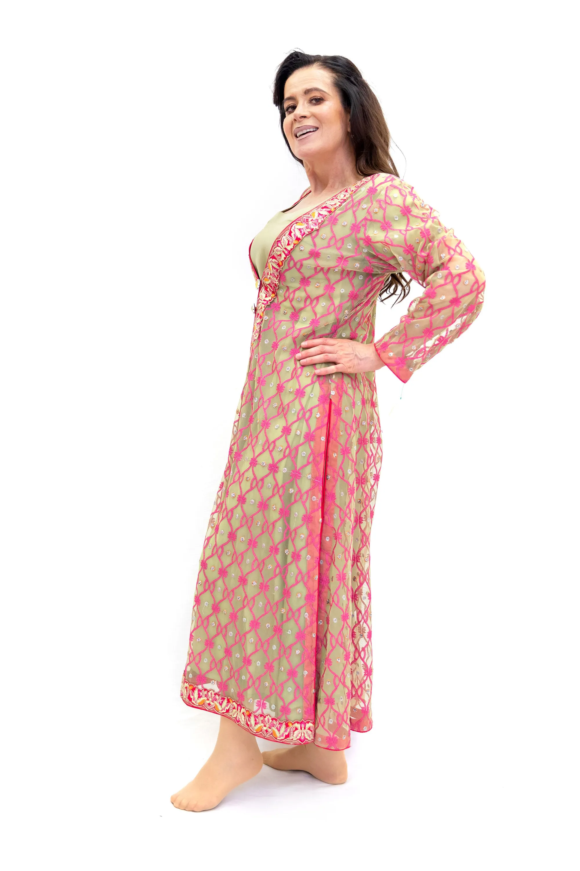 Pink Silk Salwar Kameez - Asim Jofa Suit