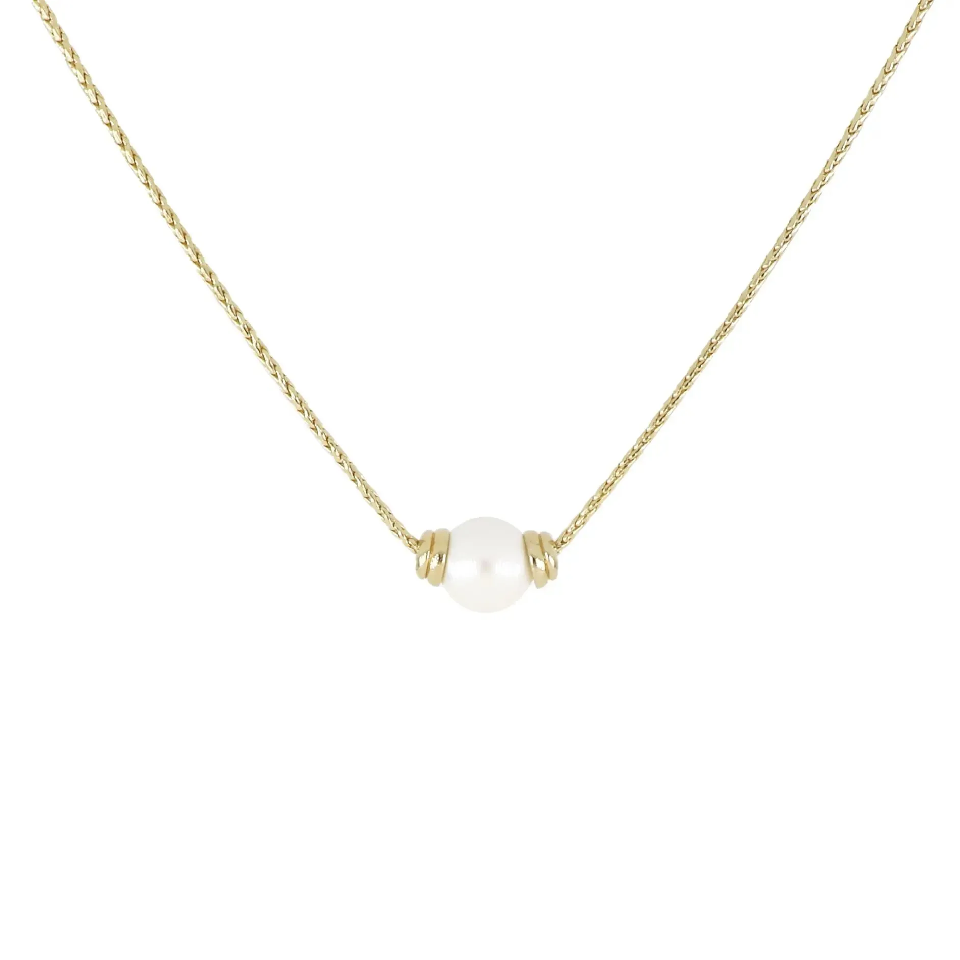 Pérola Collection - Single Pearl Gold Necklace