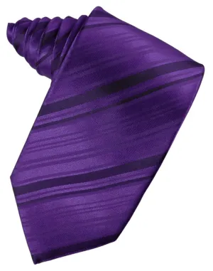 Purple Striped Silk Necktie