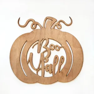 "Boo Y'all" Pumpkin Wooden Sign Door Decor