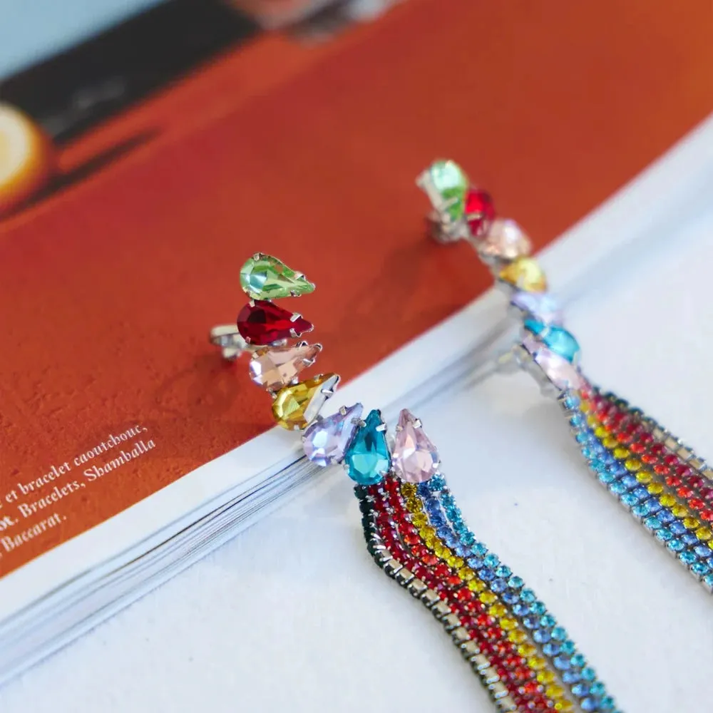 Rainbow Tassel Earrings