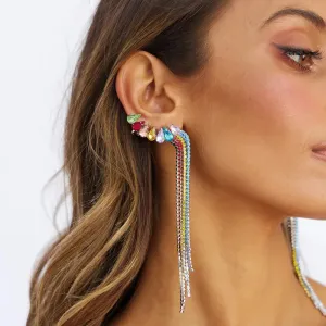 Rainbow Tassel Earrings