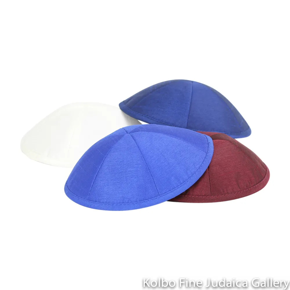Raw Silk Kippot by the Dozen