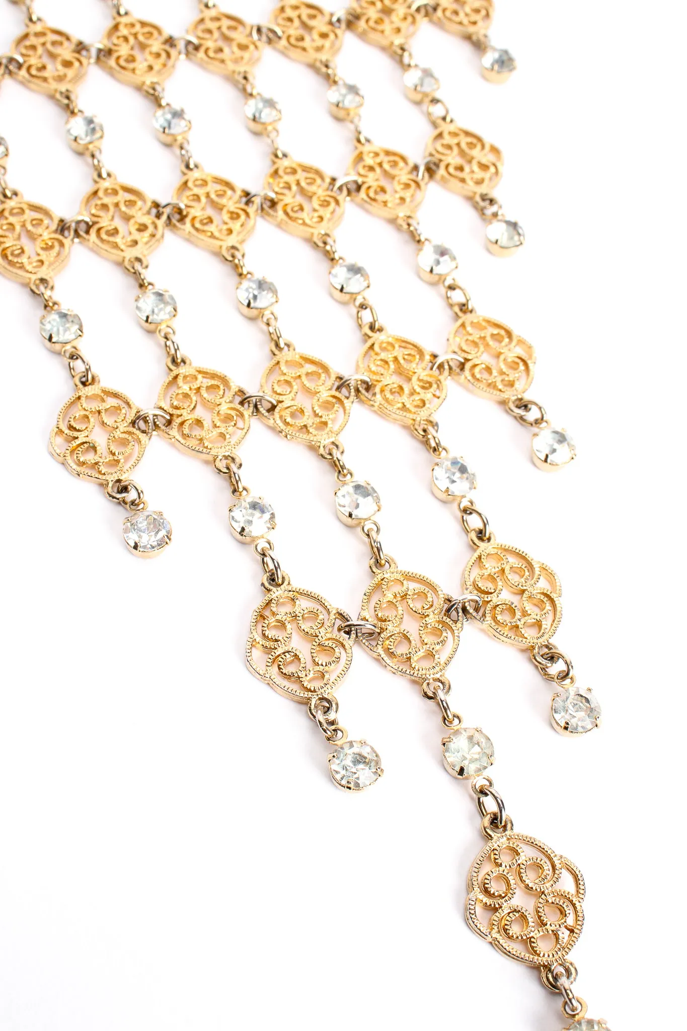 Rhinestone Filigree Bib Choker