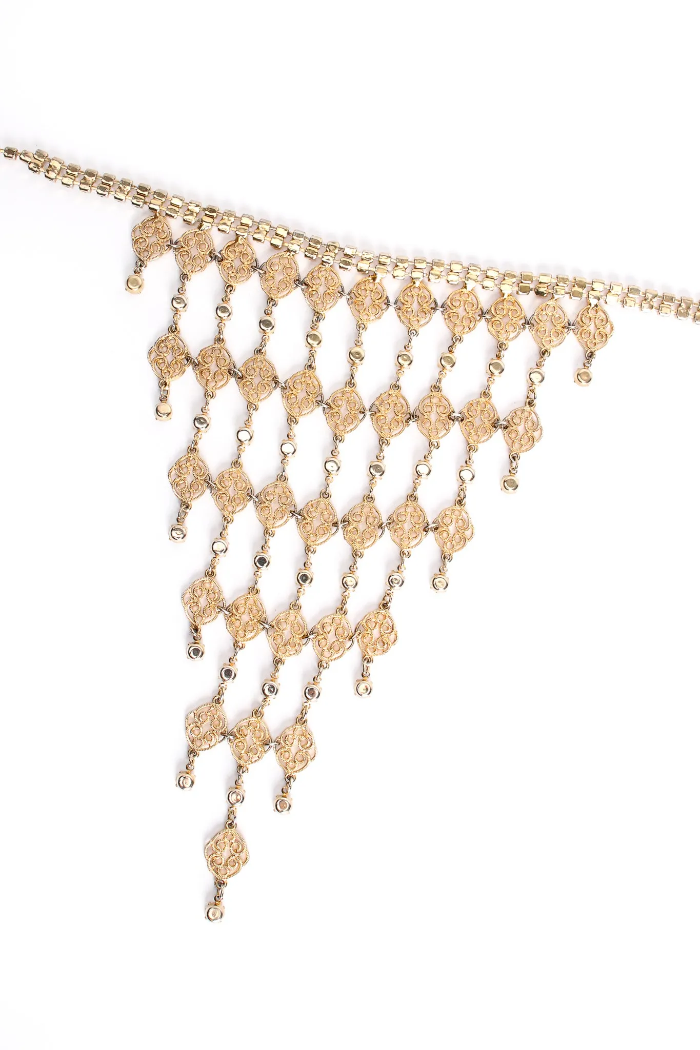 Rhinestone Filigree Bib Choker