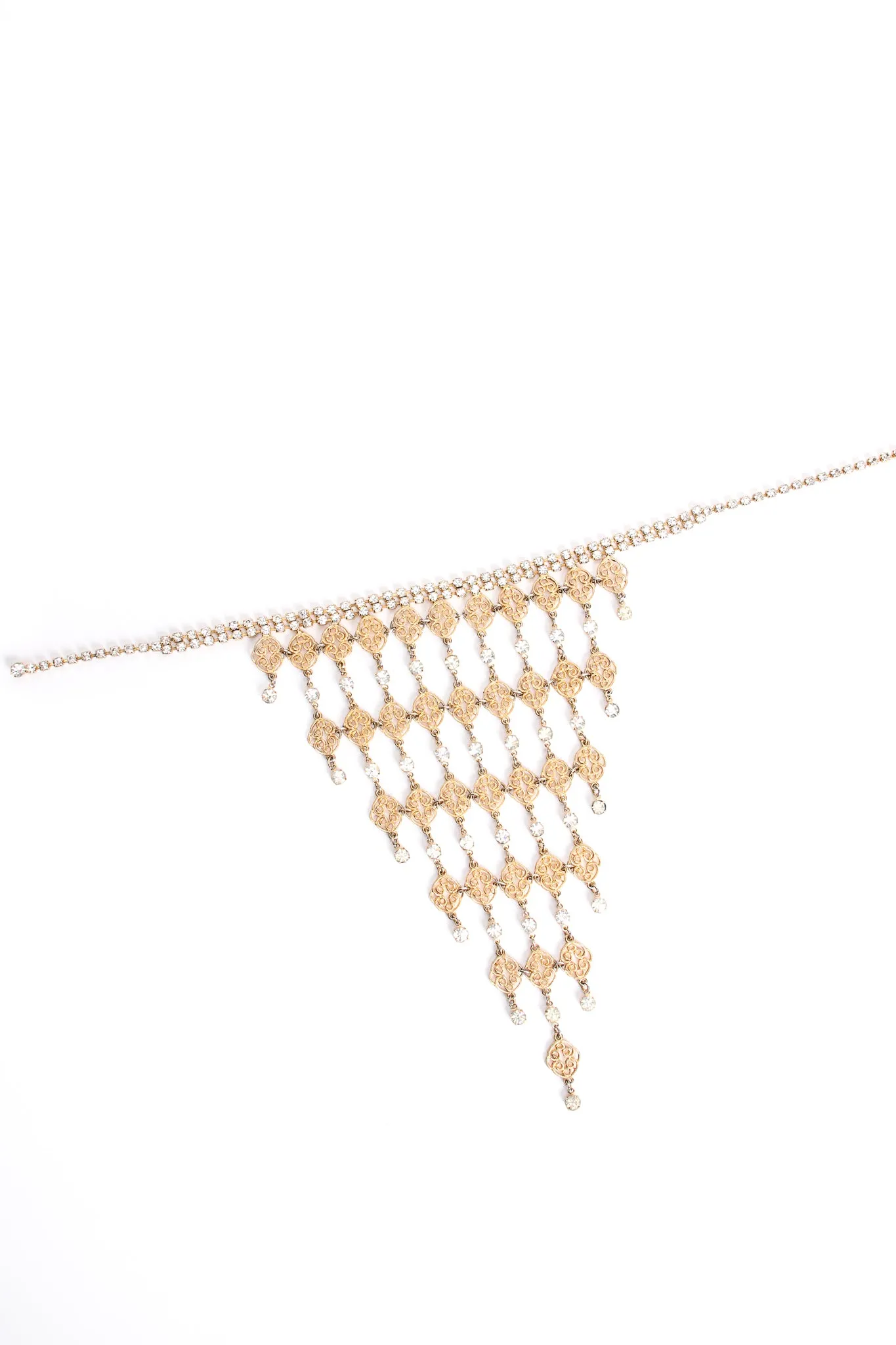 Rhinestone Filigree Bib Choker