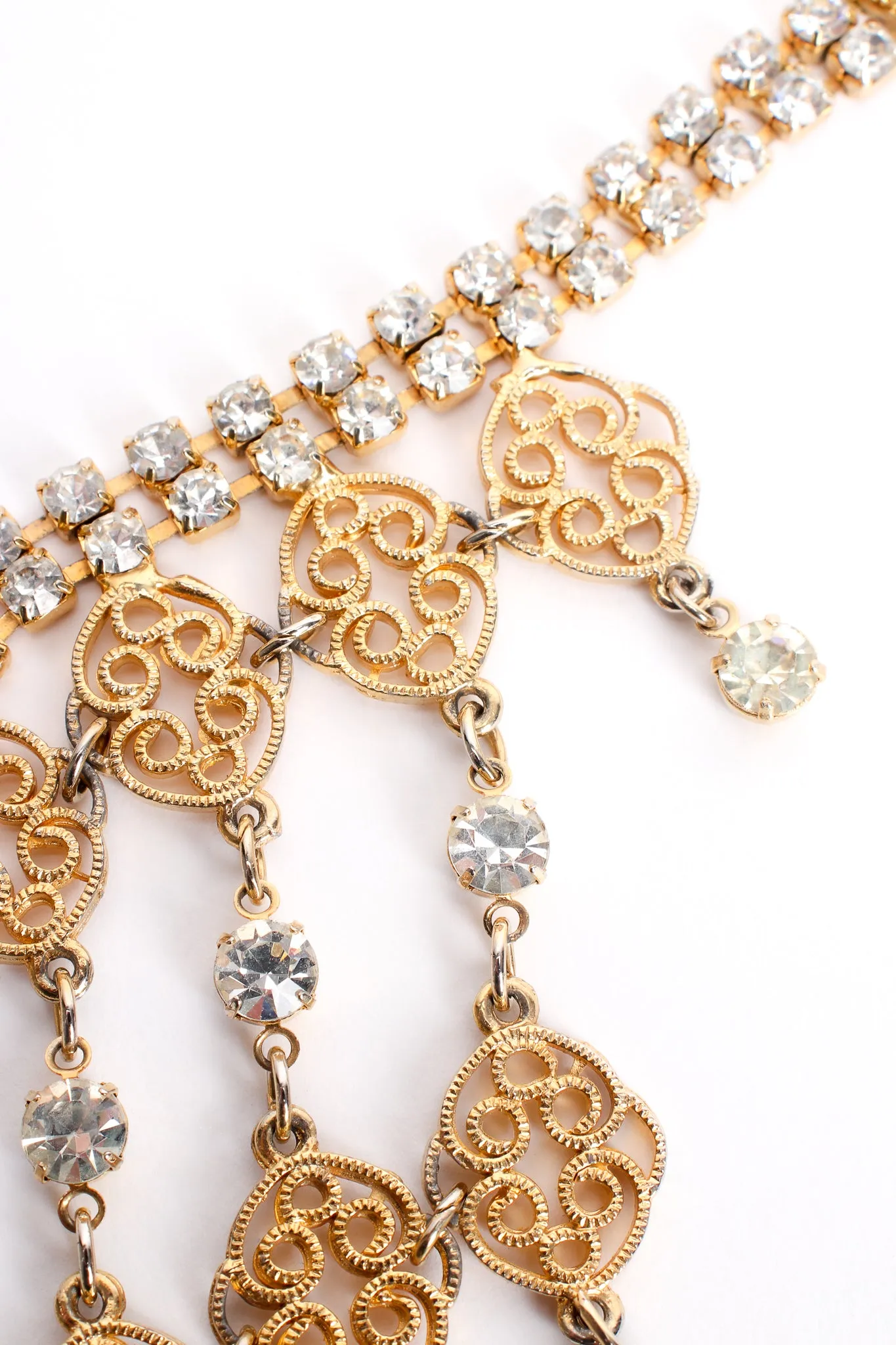 Rhinestone Filigree Bib Choker
