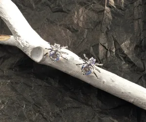 Rhinestone Spider Earrings