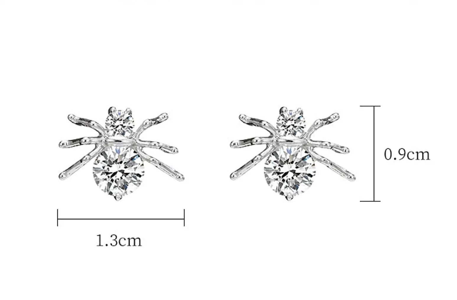 Rhinestone Spider Earrings