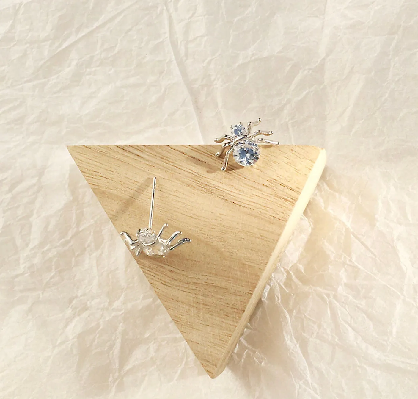 Rhinestone Spider Earrings