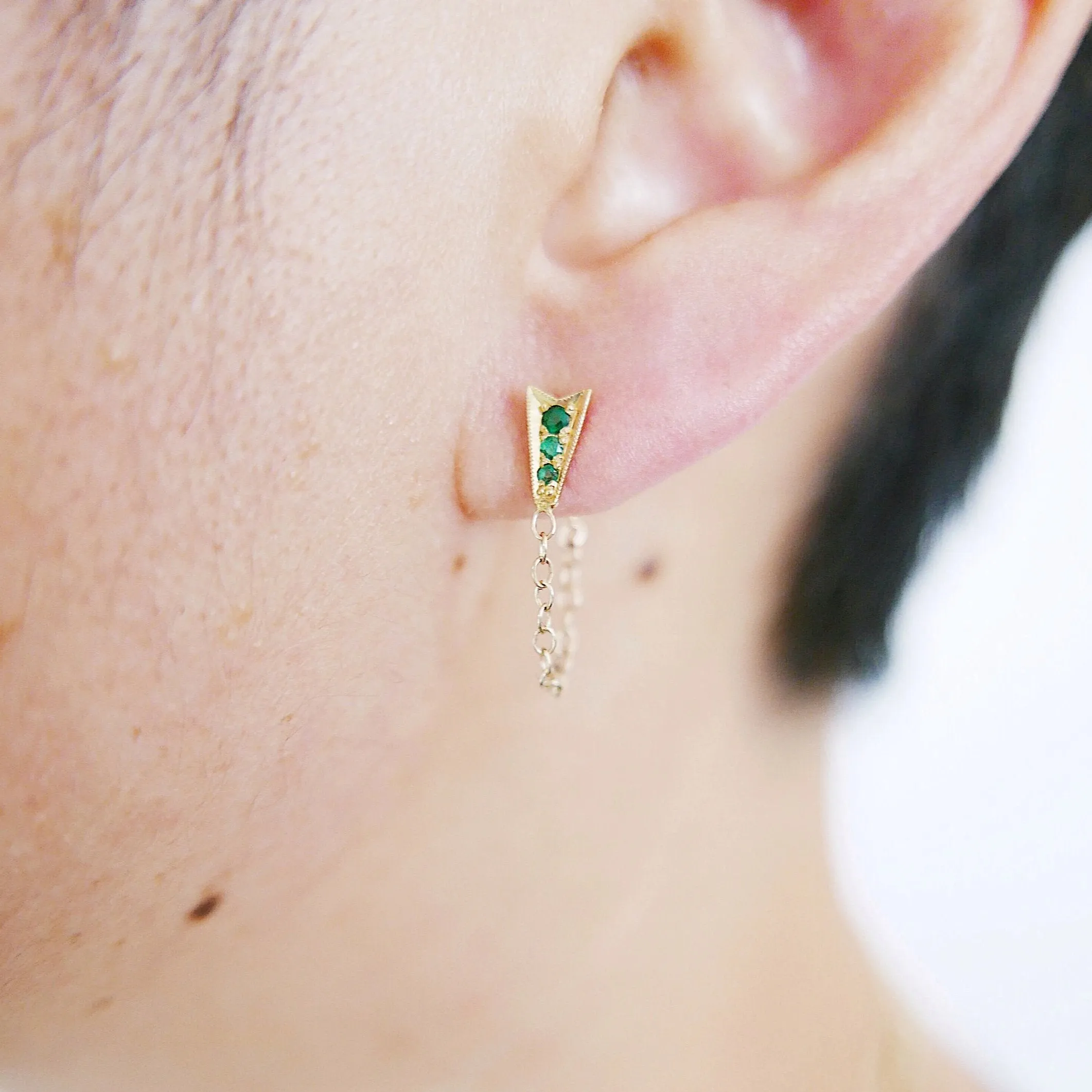 Ribbon Chained Earrings