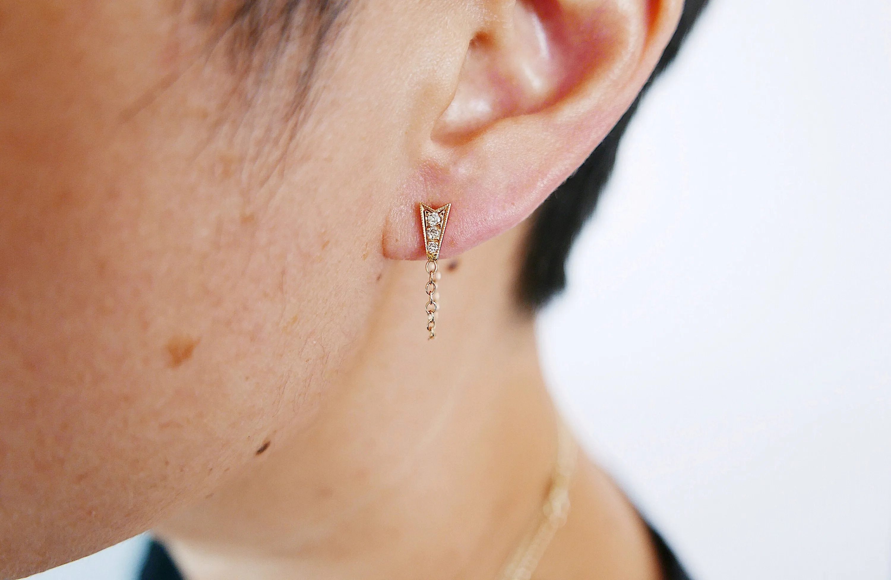 Ribbon Chained Earrings