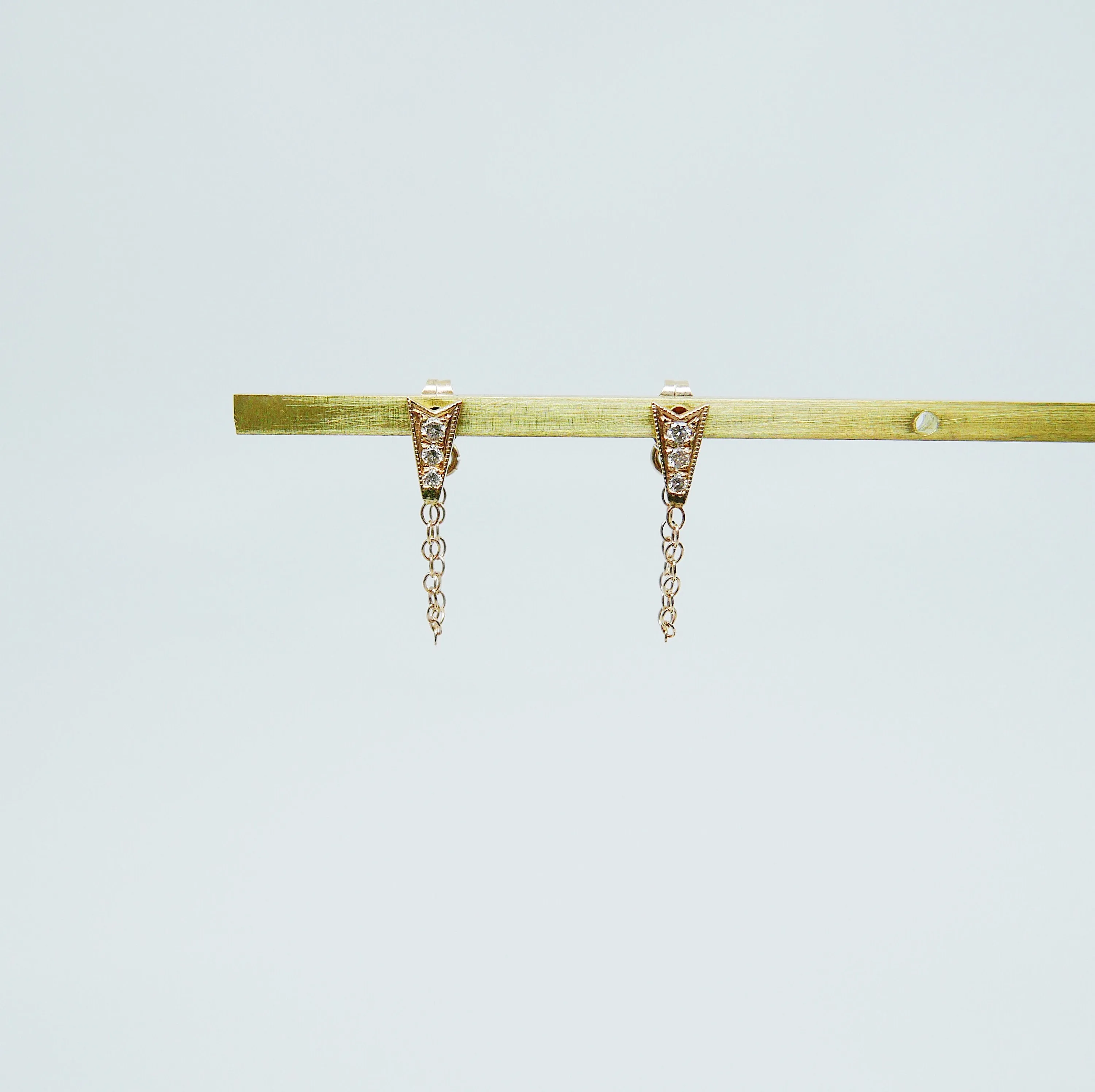 Ribbon Chained Earrings