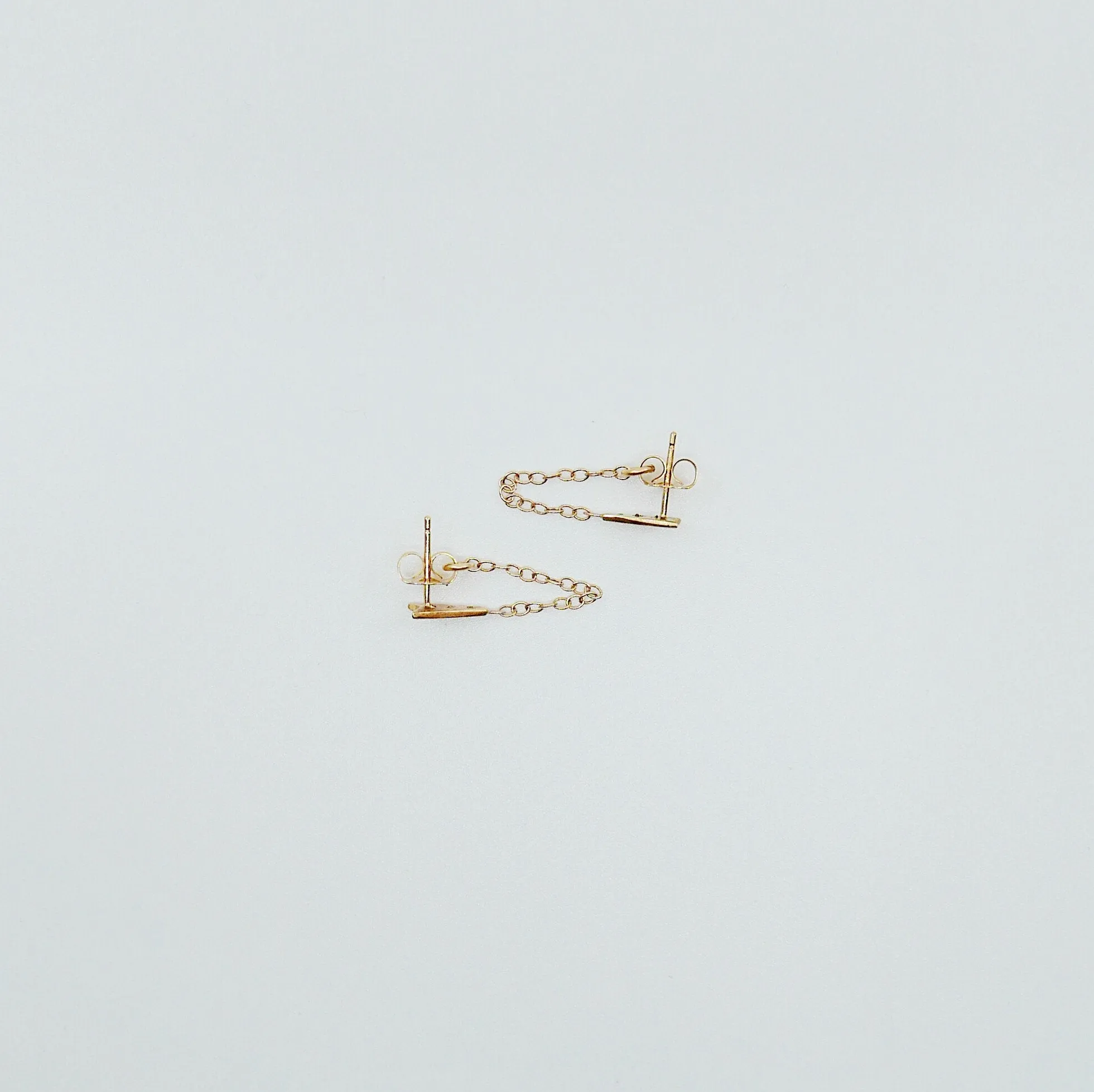 Ribbon Chained Earrings