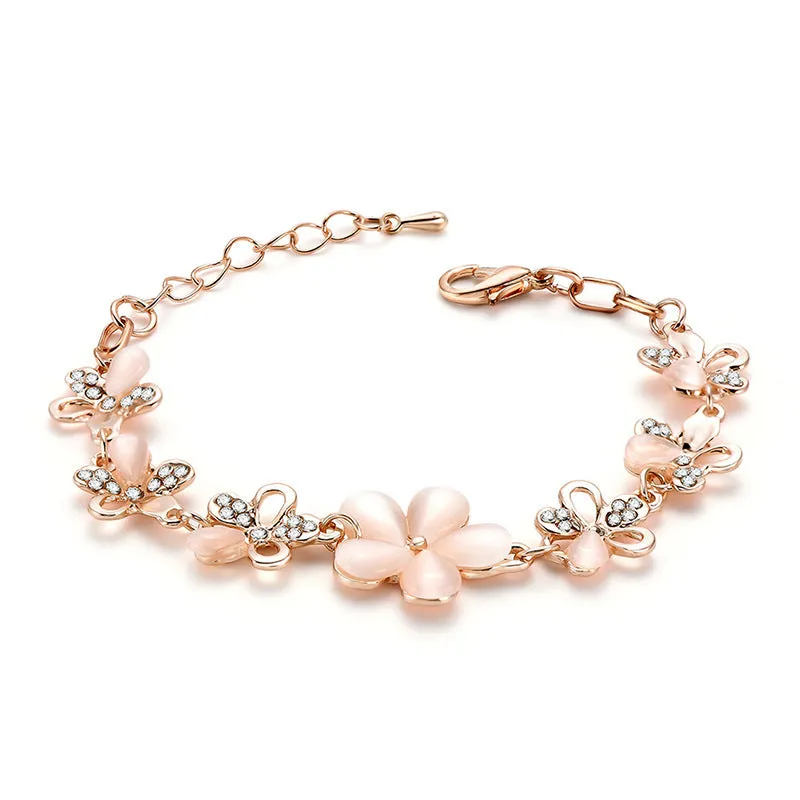 Rose Gold Flower Bracelet