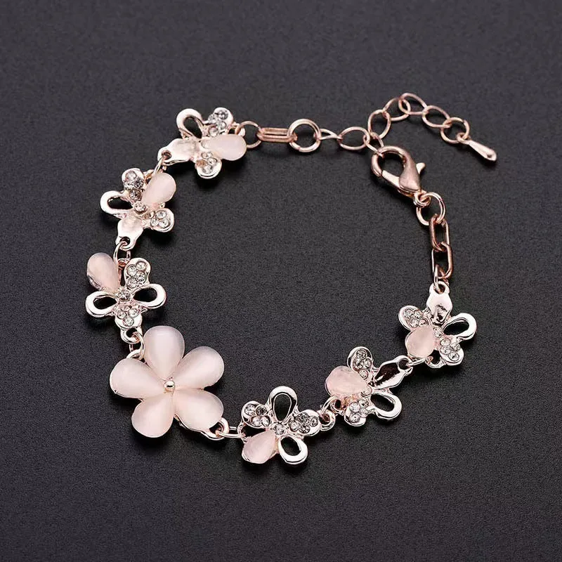 Rose Gold Flower Bracelet