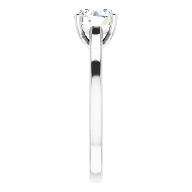 Round Diamond Four Prong Solitaire Engagement Ring